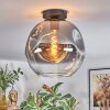 Ripoll ceiling light, globe light clear, Smoke-coloured, 1-light source