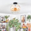 Koyoto ceiling light, globe light 30 cm Amber, clear, 1-light source