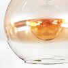 Koyoto ceiling light, globe light 30 cm Amber, clear, 1-light source