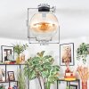Koyoto ceiling light, globe light 30 cm Amber, clear, 1-light source
