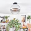 Koyoto ceiling light, globe light 30 cm clear, Smoke-coloured, 1-light source