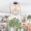 Koyoto ceiling light, globe light 30 cm Amber, clear, 1-light source