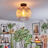 Koyoto ceiling light, globe light 30 cm Amber, clear, 1-light source