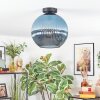 Koyoto ceiling light, globe light 30 cm blue, 1-light source