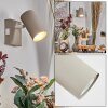 Javel wall light, wall spotlight sand-coloured, white, 1-light source