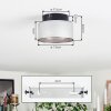 Folar ceiling light LED black, 1-light source