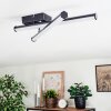 Fenol ceiling light LED black, 1-light source