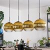 Koyoto hanging light, globe light, pendant light gold, clear, 4-light sources