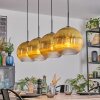 Koyoto hanging light, globe light, pendant light gold, clear, 4-light sources