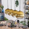 Koyoto hanging light, globe light, pendant light gold, clear, 4-light sources