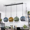 Koyoto hanging light, globe light, pendant light blue, gold, green, 4-light sources