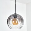 Koyoto hanging light, globe light, pendant light clear, Smoke-coloured, 1-light source