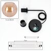 Koyoto hanging light, globe light, pendant light 20 cm Amber, 1-light source