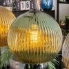 Koyoto hanging light, globe light, pendant light blue, gold, green, coppery, 4-light sources