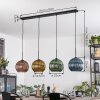 Koyoto hanging light, globe light, pendant light blue, gold, green, coppery, 4-light sources