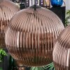 Koyoto hanging light, globe light, pendant light coppery, 4-light sources