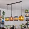 Koyoto hanging light, globe light, pendant light blue, gold, green, coppery, 4-light sources