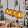 Koyoto hanging light, globe light, pendant light gold, 4-light sources