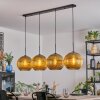 Koyoto hanging light, globe light, pendant light gold, 4-light sources