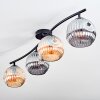 Ripoll ceiling light, globe light Amber, Smoke-coloured, 4-light sources