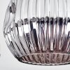 Ripoll ceiling light, globe light chrome, Smoke-coloured, 4-light sources