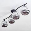 Ripoll ceiling light, globe light chrome, Smoke-coloured, 4-light sources