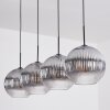 Koyoto hanging light, globe light, pendant light clear, Smoke-coloured, 4-light sources