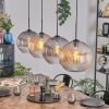 Koyoto hanging light, globe light, pendant light Amber, clear, Smoke-coloured, 4-light sources