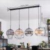 Koyoto hanging light, globe light, pendant light Amber, clear, Smoke-coloured, 4-light sources