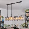Koyoto hanging light, globe light, pendant light Amber, clear, Smoke-coloured, 4-light sources