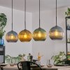 Koyoto hanging light, globe light, pendant light blue, gold, green, 4-light sources