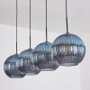 Koyoto hanging light, globe light, pendant light blue, 4-light sources