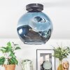 Ripoll ceiling light, globe light blue, 1-light source