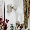 Fonik wall light, wall spotlight chrome, sand-coloured, 1-light source