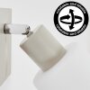 Fonik wall light, wall spotlight chrome, sand-coloured, 1-light source