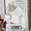 Fonik wall light, wall spotlight chrome, sand-coloured, 1-light source