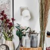 Fonik wall light, wall spotlight chrome, sand-coloured, 1-light source