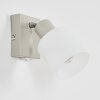 Fonik wall light, wall spotlight chrome, sand-coloured, 1-light source