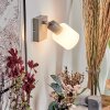 Fonik wall light, wall spotlight chrome, sand-coloured, 1-light source