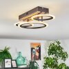 Galen ceiling light LED Wood like finish, black, 1-light source