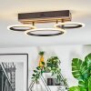 Galen ceiling light LED Wood like finish, black, 1-light source