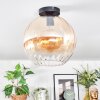 Koyoto ceiling light, globe light 30 cm Amber, clear, 1-light source