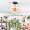 Koyoto ceiling light, globe light 30 cm Amber, clear, 1-light source