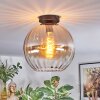 Koyoto ceiling light, globe light 30 cm Amber, clear, 1-light source