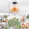 Koyoto ceiling light, globe light 30 cm Amber, 1-light source