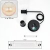 Koyoto hanging light, globe light, pendant light 20 cm Amber, clear, 1-light source
