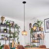 Koyoto hanging light, globe light, pendant light 20 cm Amber, clear, 1-light source