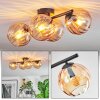 Koyoto ceiling light, globe light Amber, 4-light sources
