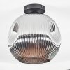 Ripoll ceiling light, globe light chrome, Smoke-coloured, 1-light source