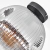 Ripoll ceiling light, globe light clear, Smoke-coloured, 1-light source